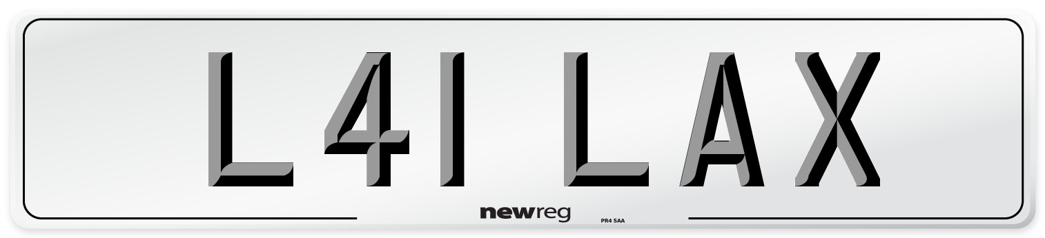 L41 LAX Number Plate from New Reg